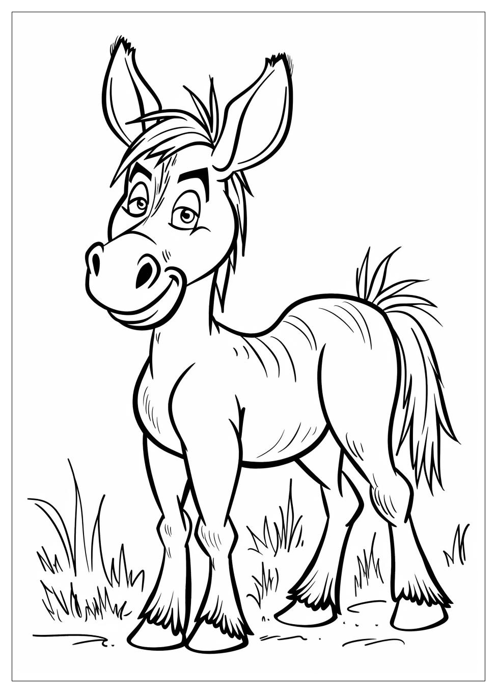 Donkey Coloring Pages-8