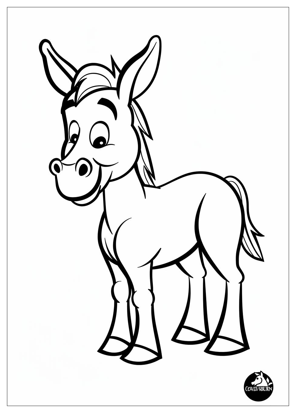 Donkey Coloring Pages-9