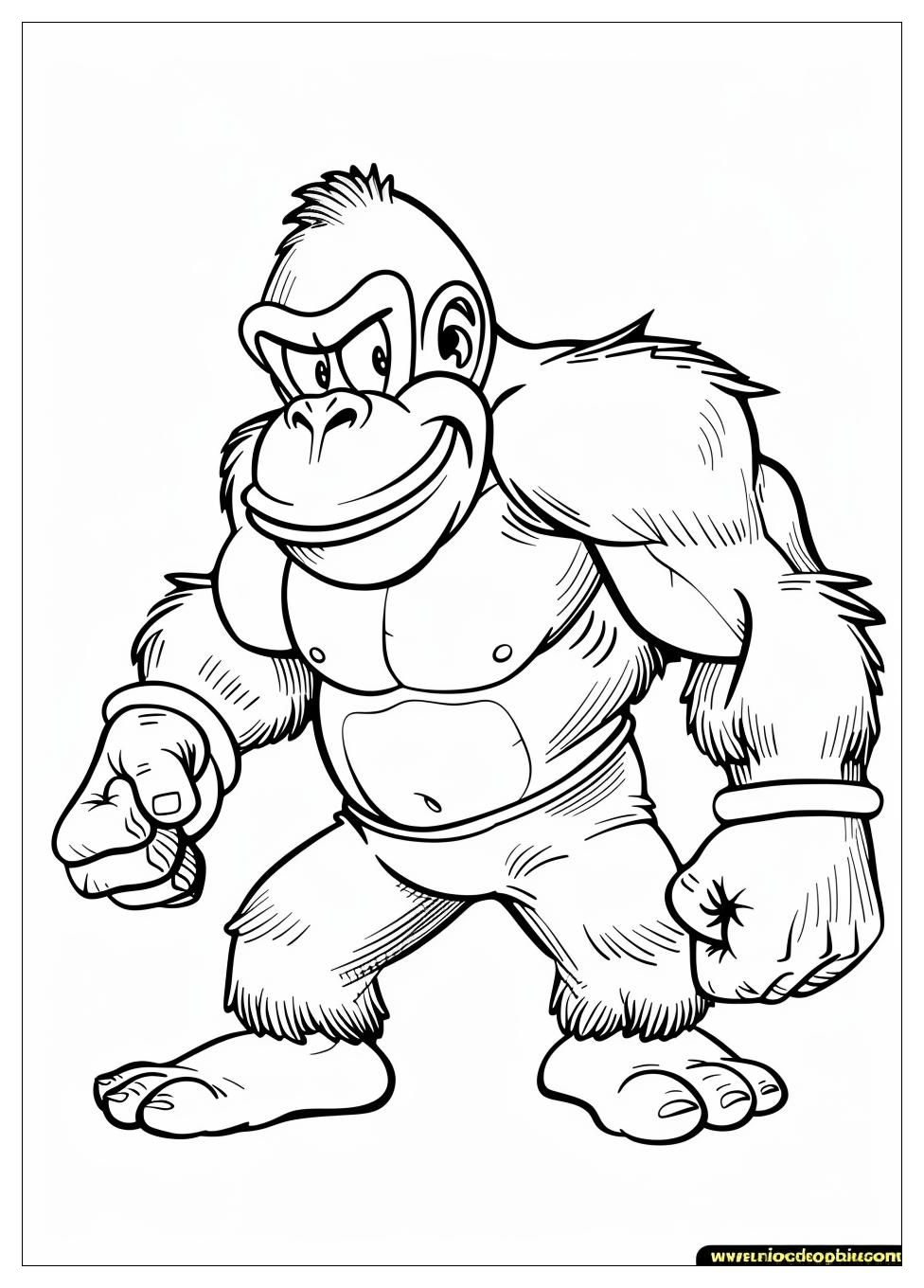 Donkey Kong Coloring Pages-1