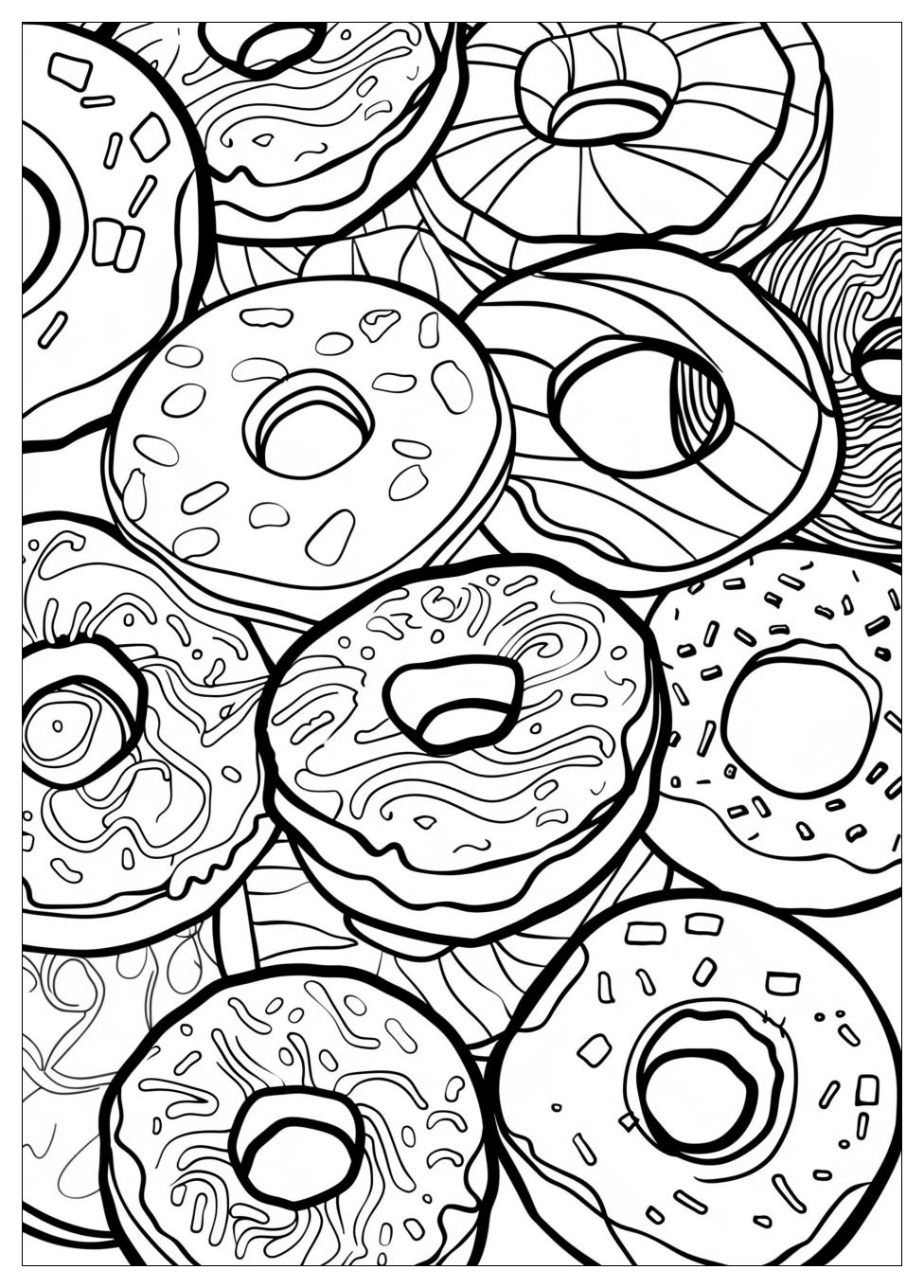 Donut Coloring Pages-1