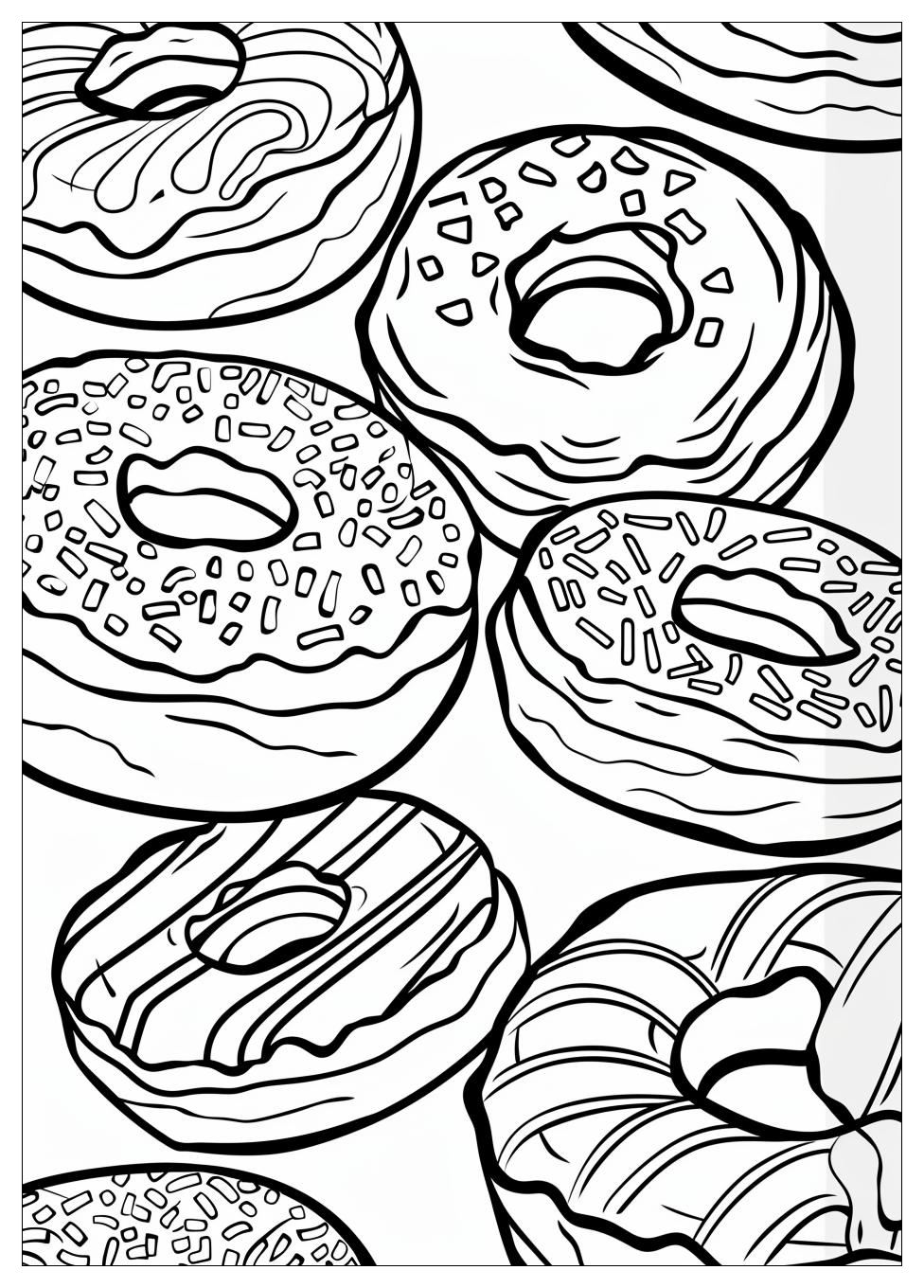 Donut Coloring Pages-11