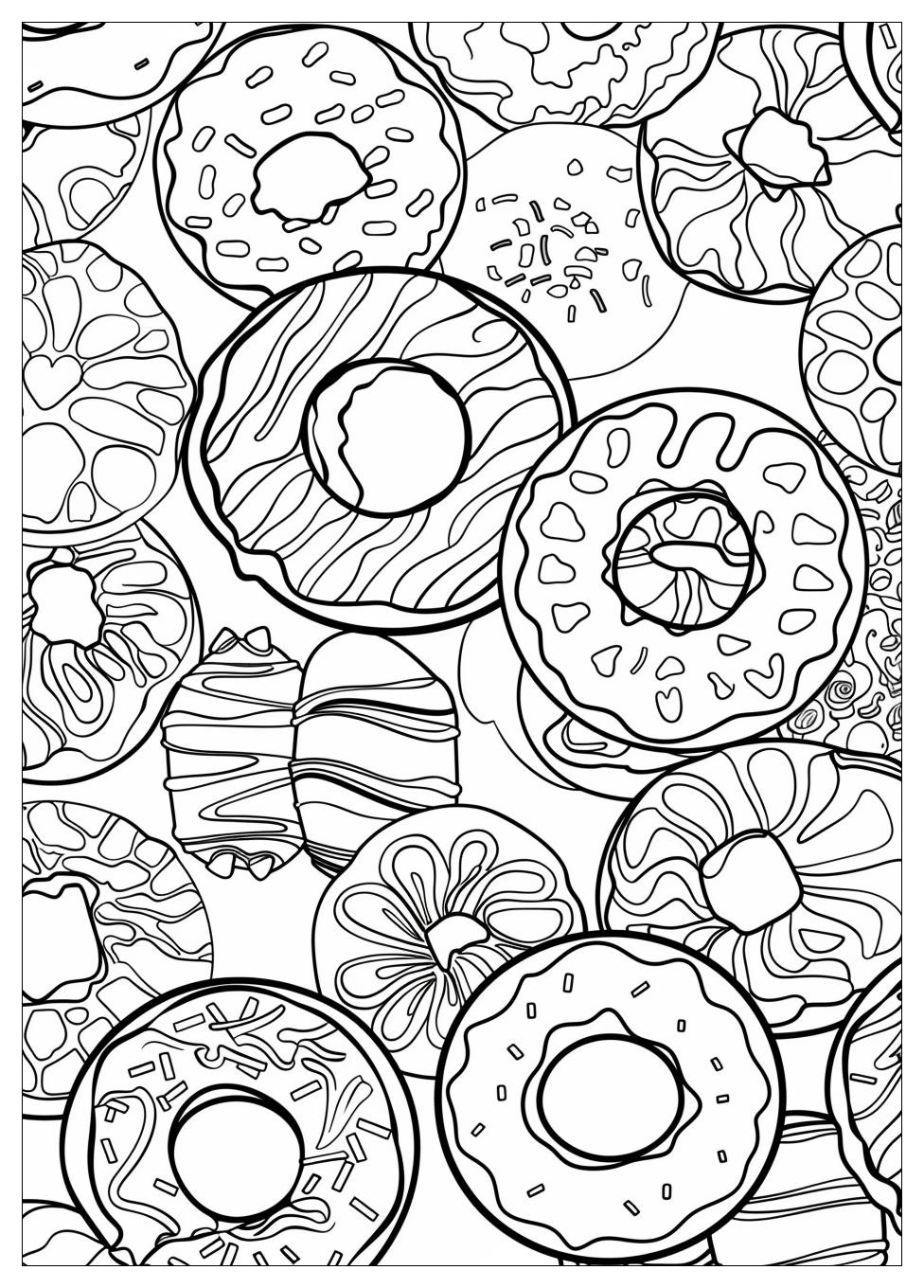 Donut Coloring Pages-13