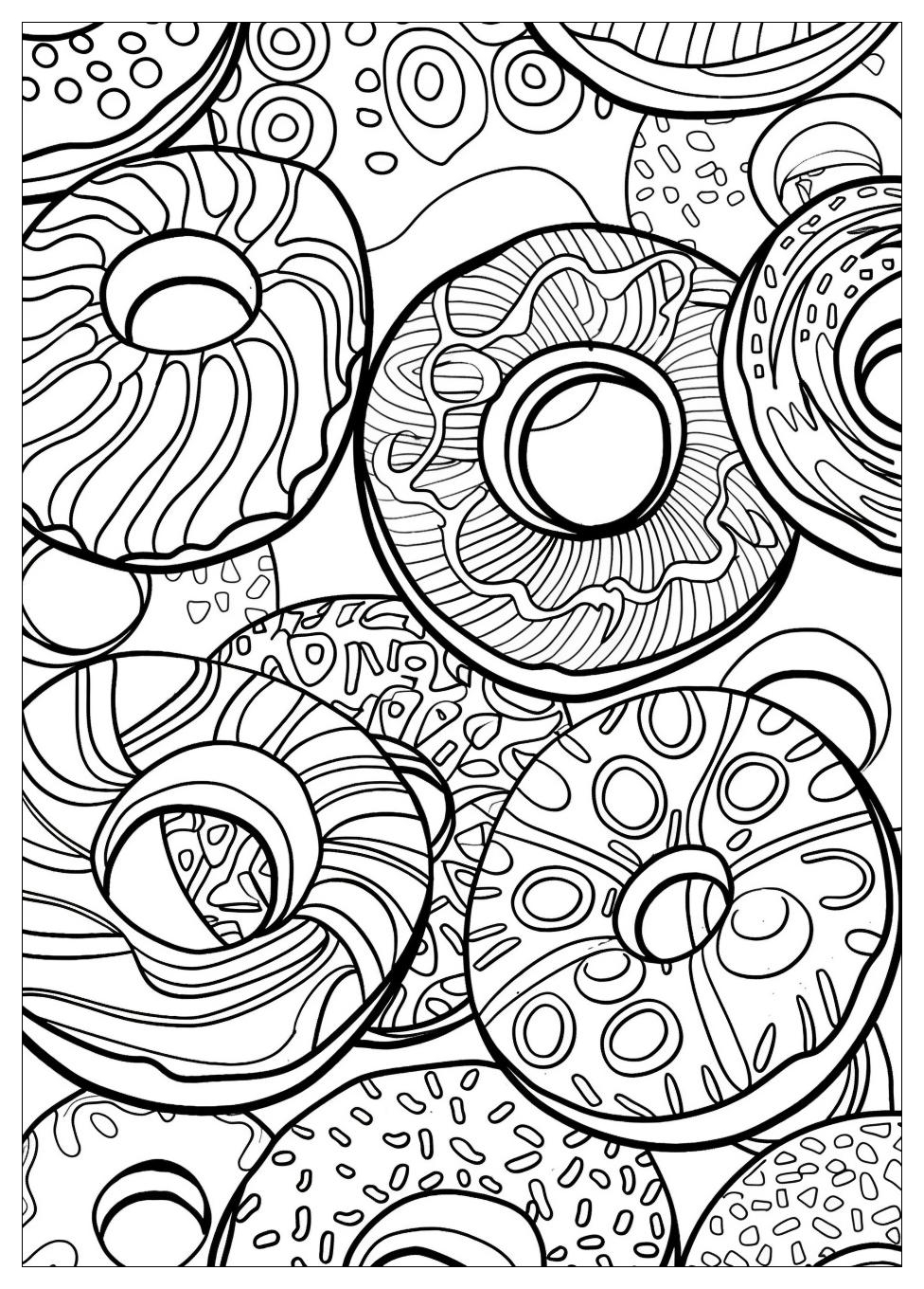 Donut Coloring Pages-14