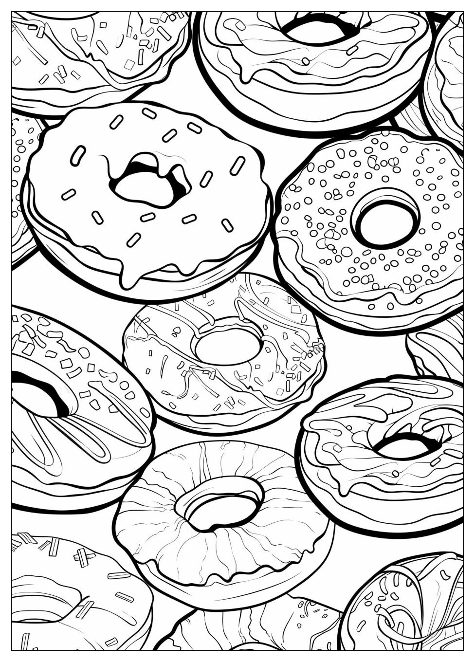 Donut Coloring Pages-16