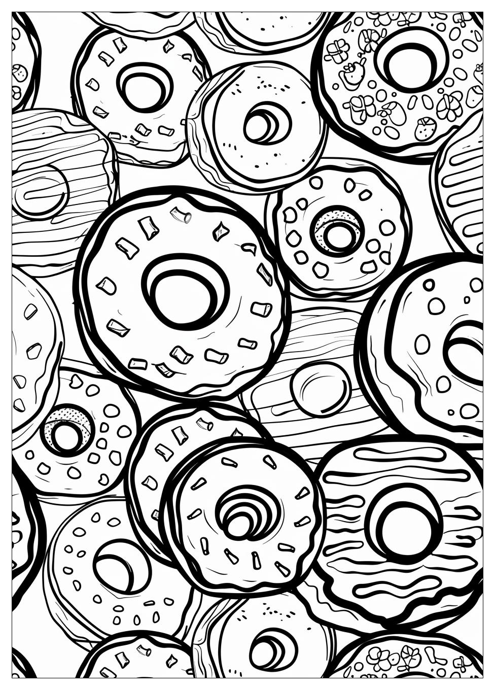 Donut Coloring Pages-9