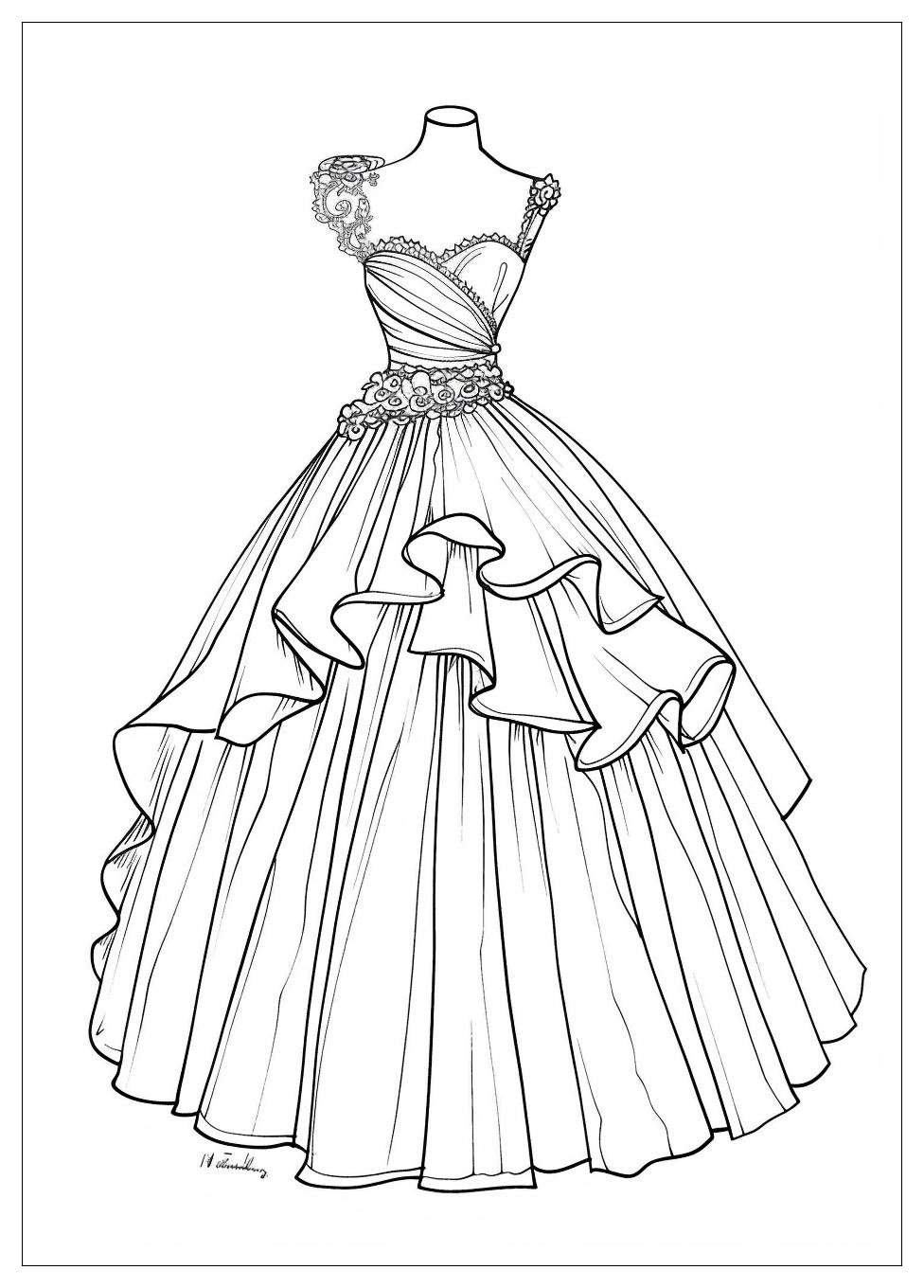 Dress Coloring Pages-16