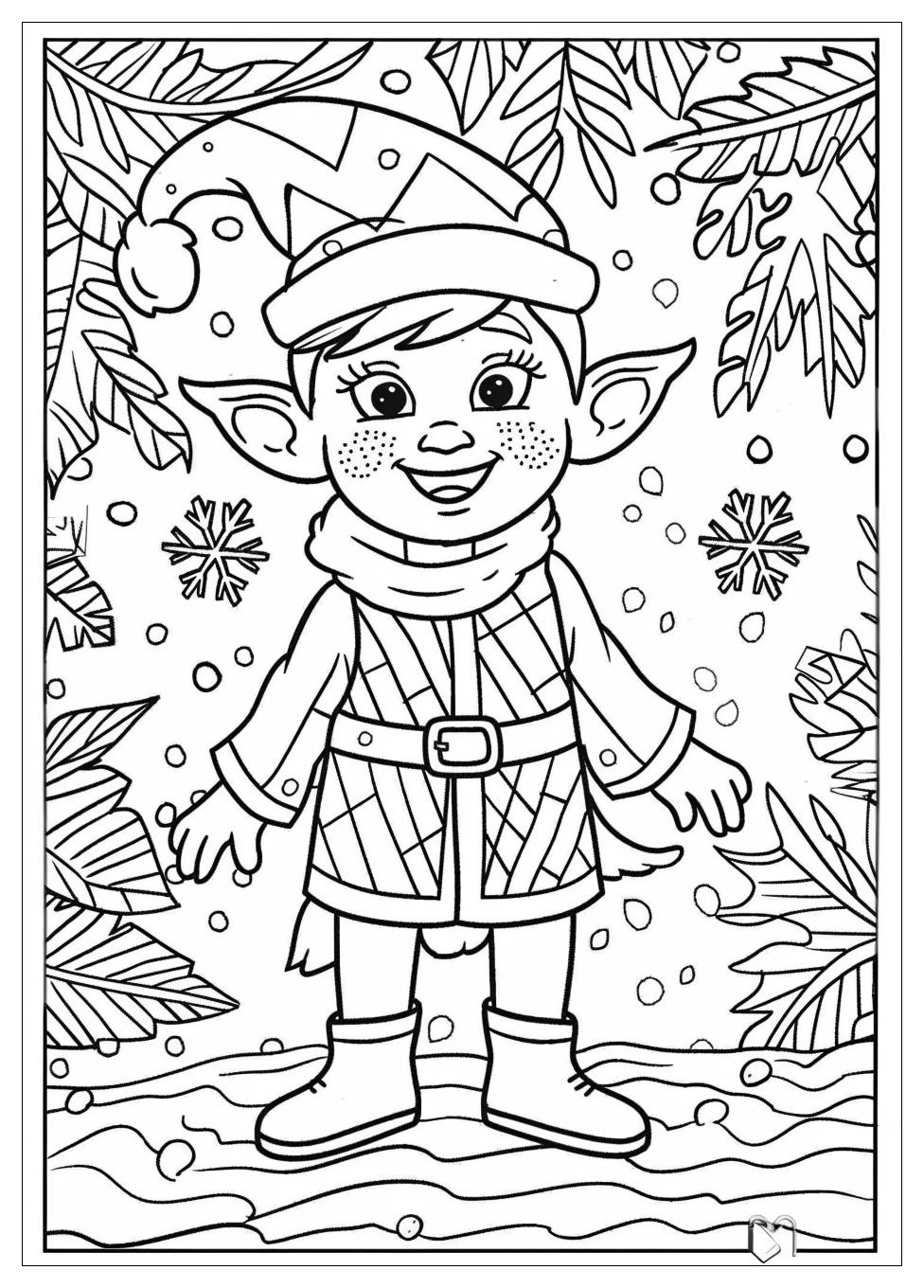 Elf On The Shelf Coloring Pages-6