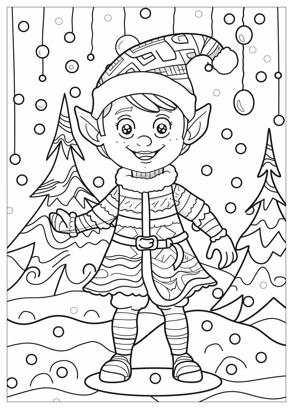 Elf On The Shelf Coloring Pages-7