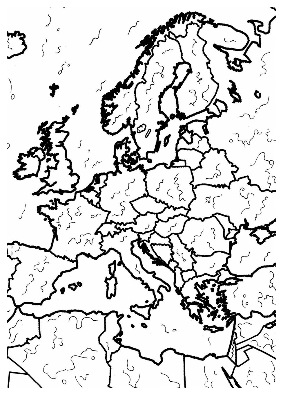 Europe Map Coloring Pages-10