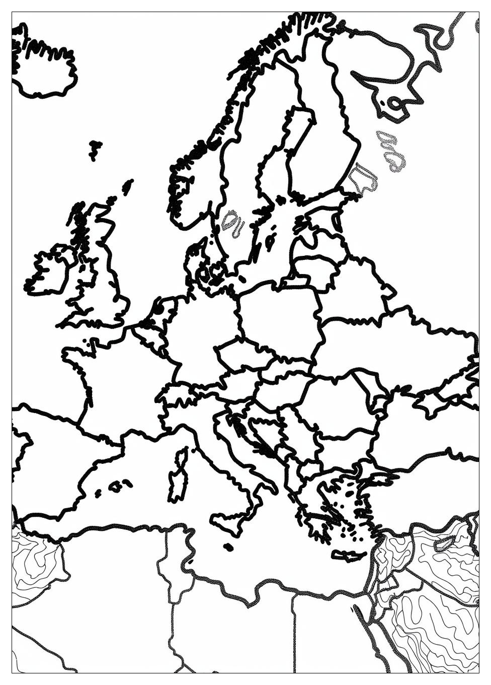 Europe Map Coloring Pages-11