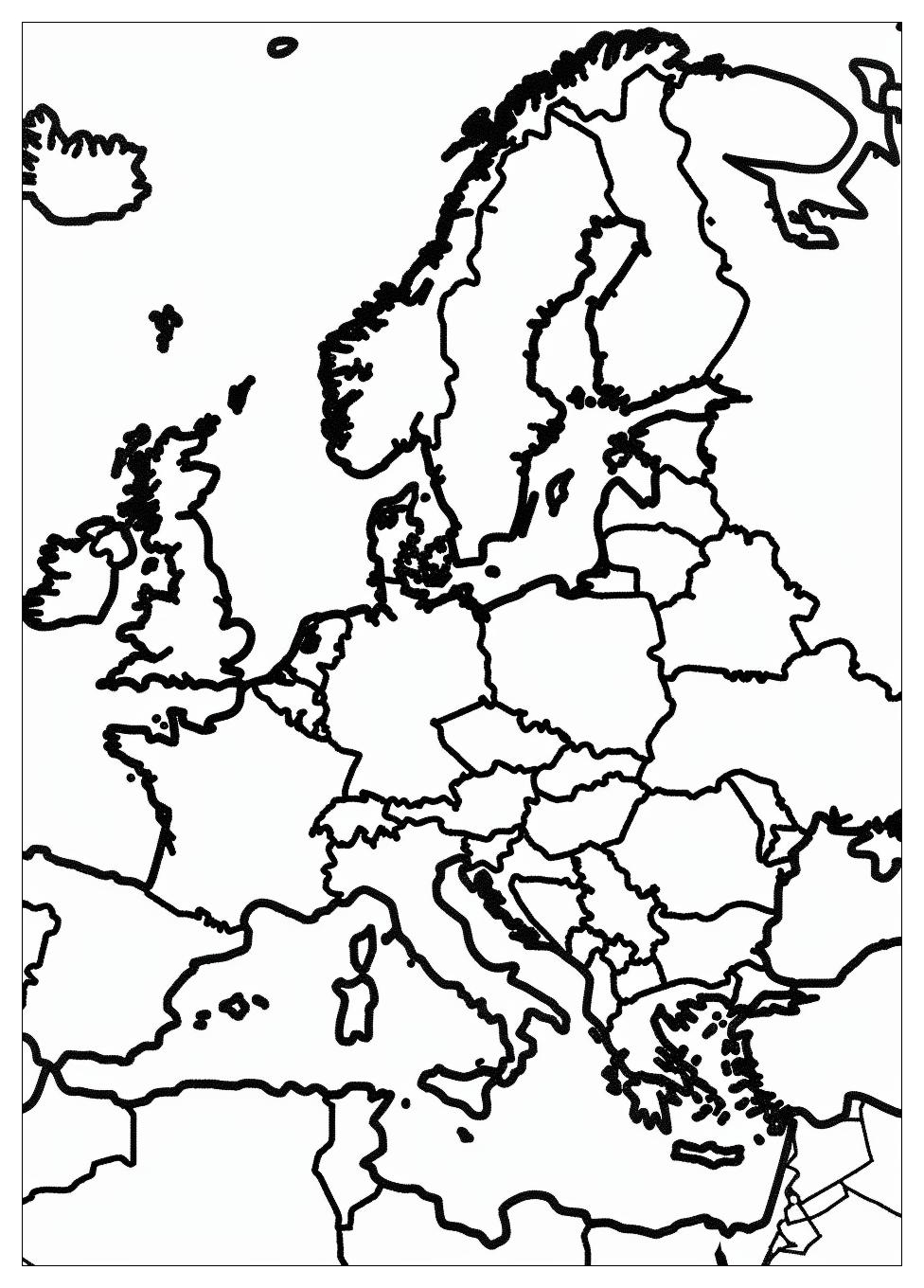 Europe Map Coloring Pages-12