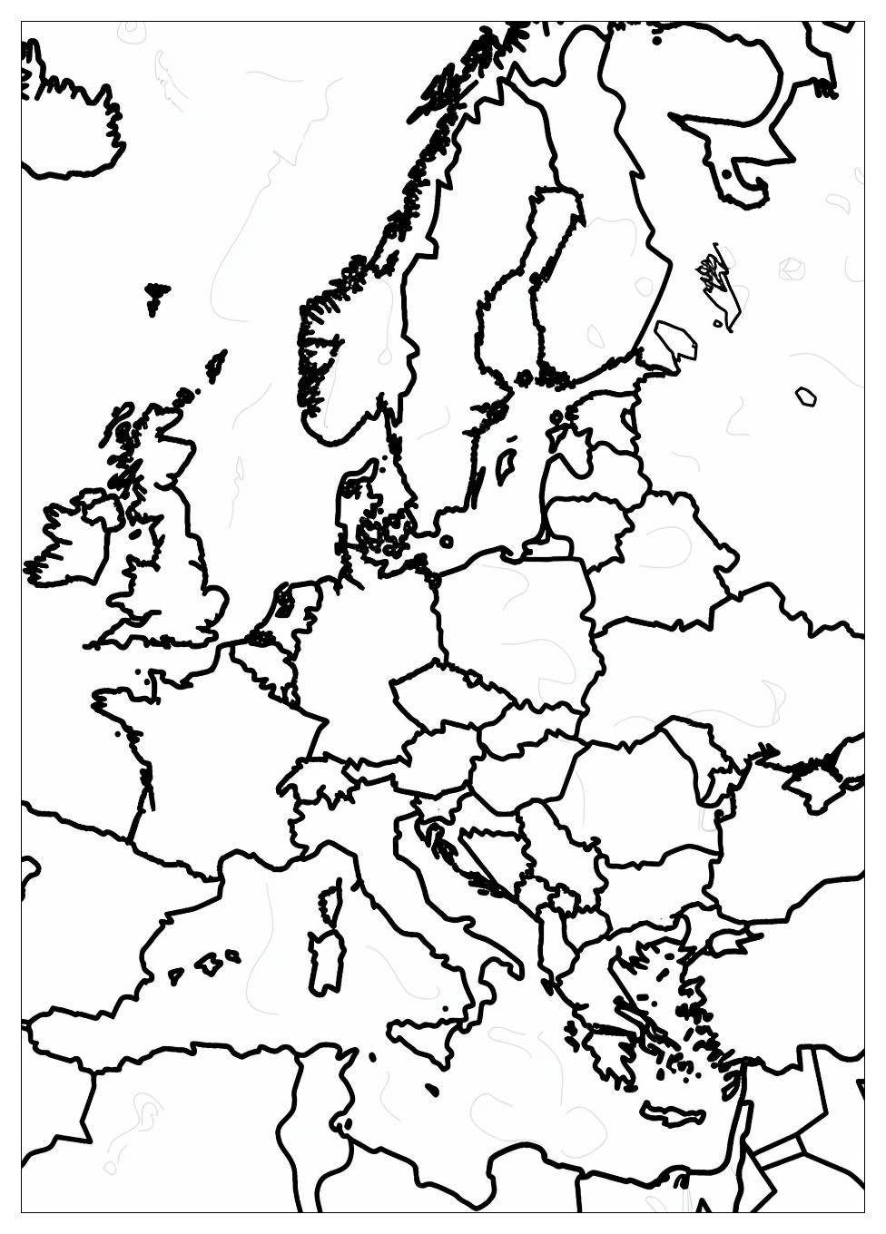 Europe Map Coloring Pages-14