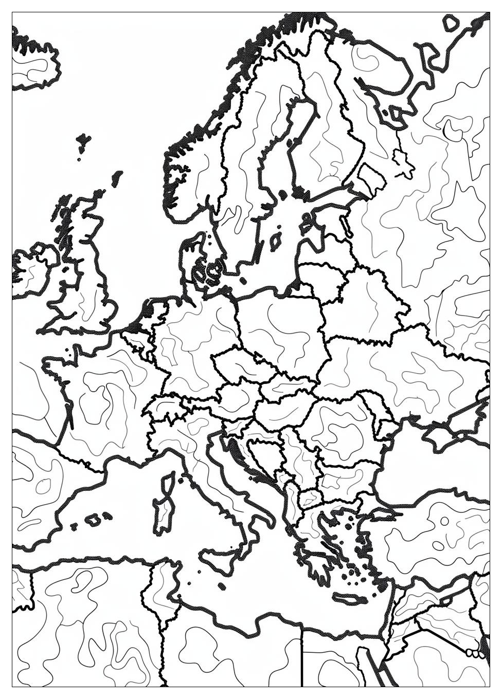 Europe Map Coloring Pages-16