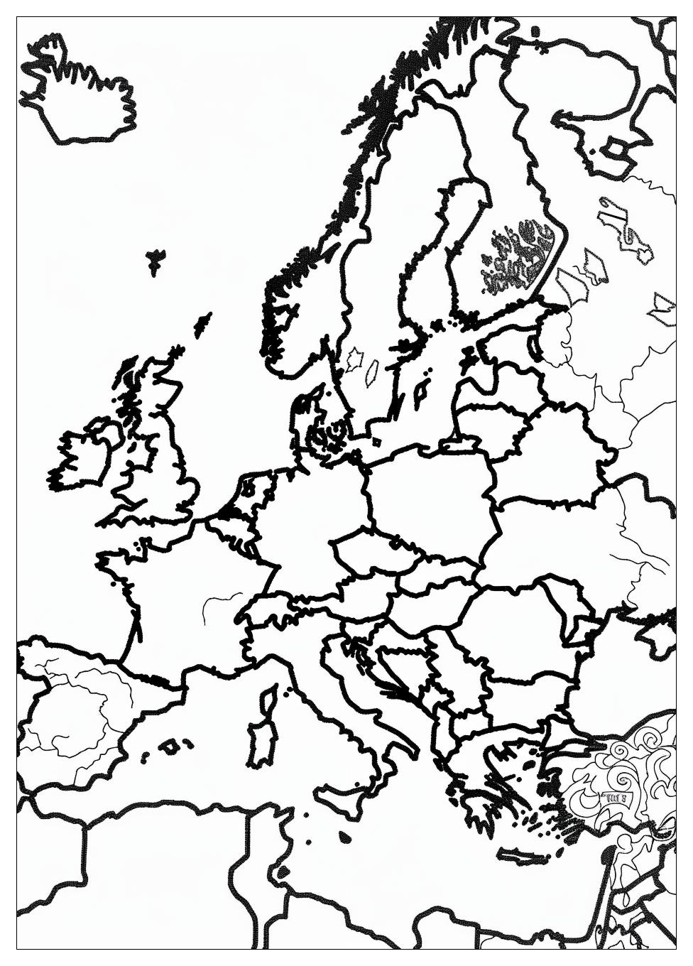 Europe Map Coloring Pages-17