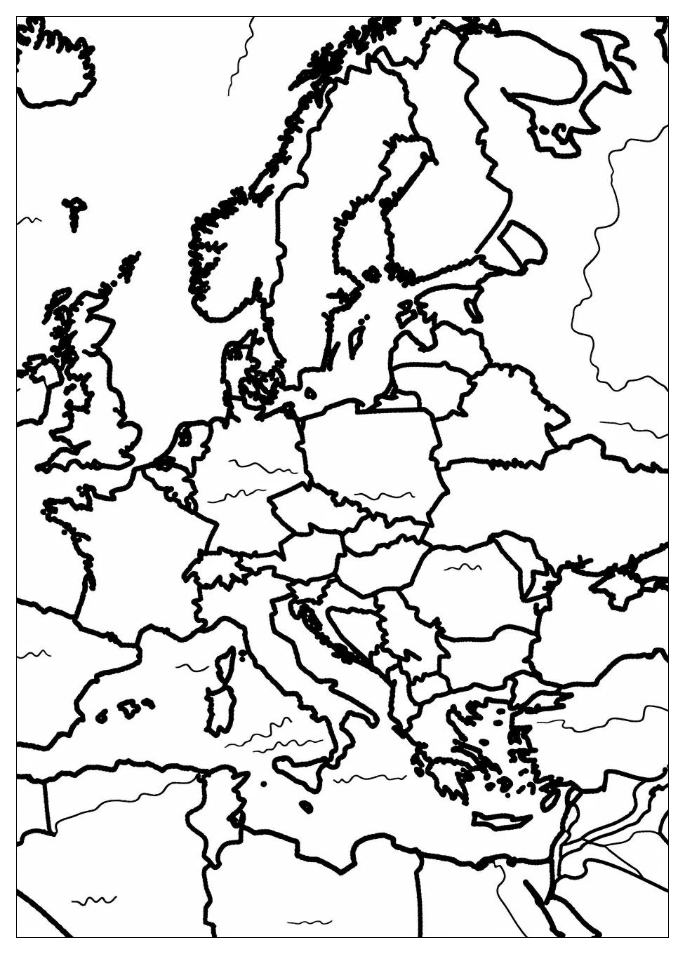 Europe Map Coloring Pages-20