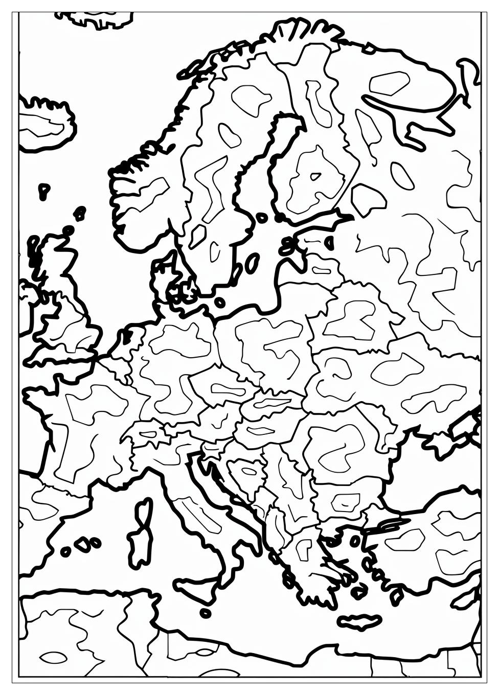 Europe Map Coloring Pages-3