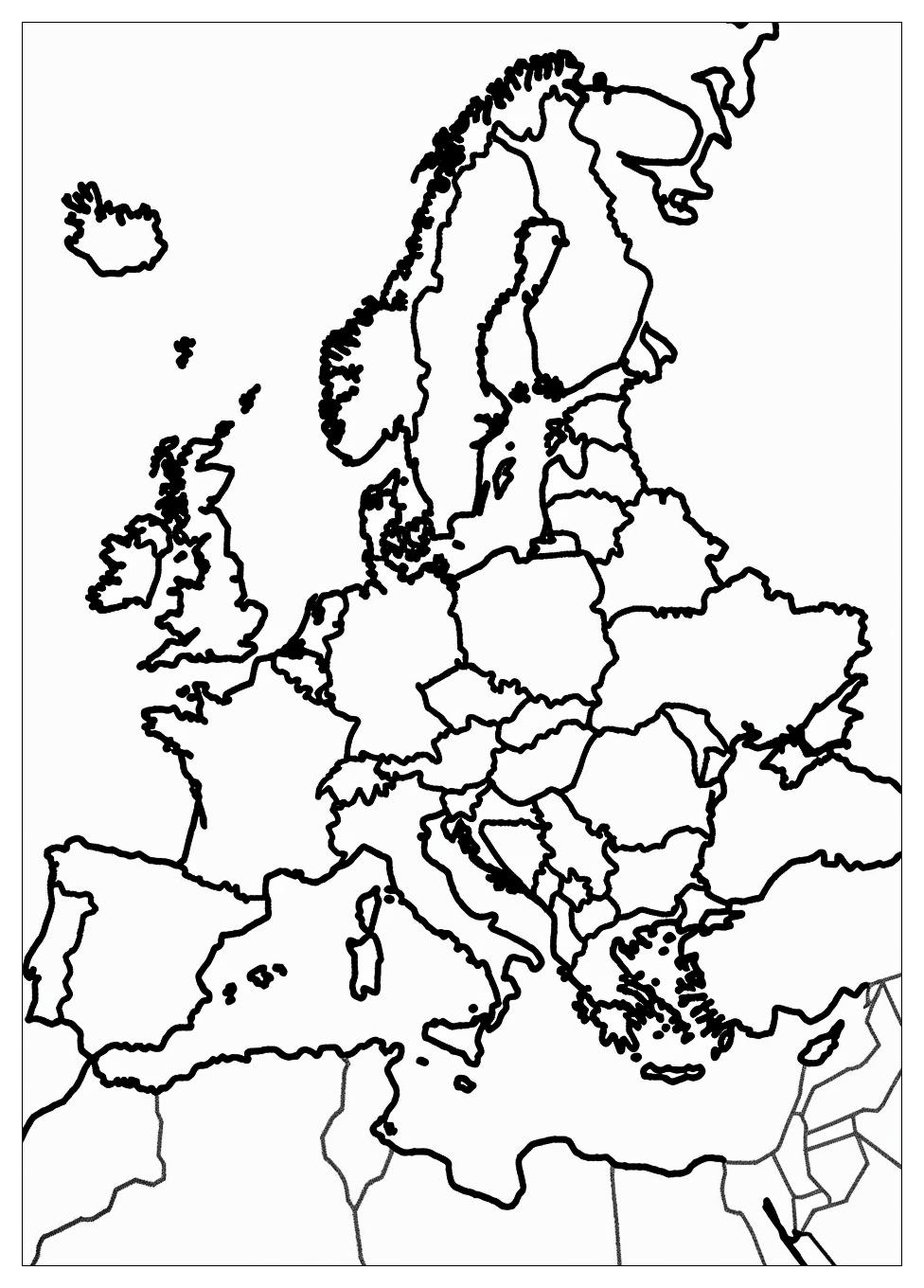 Europe Map Coloring Pages-4