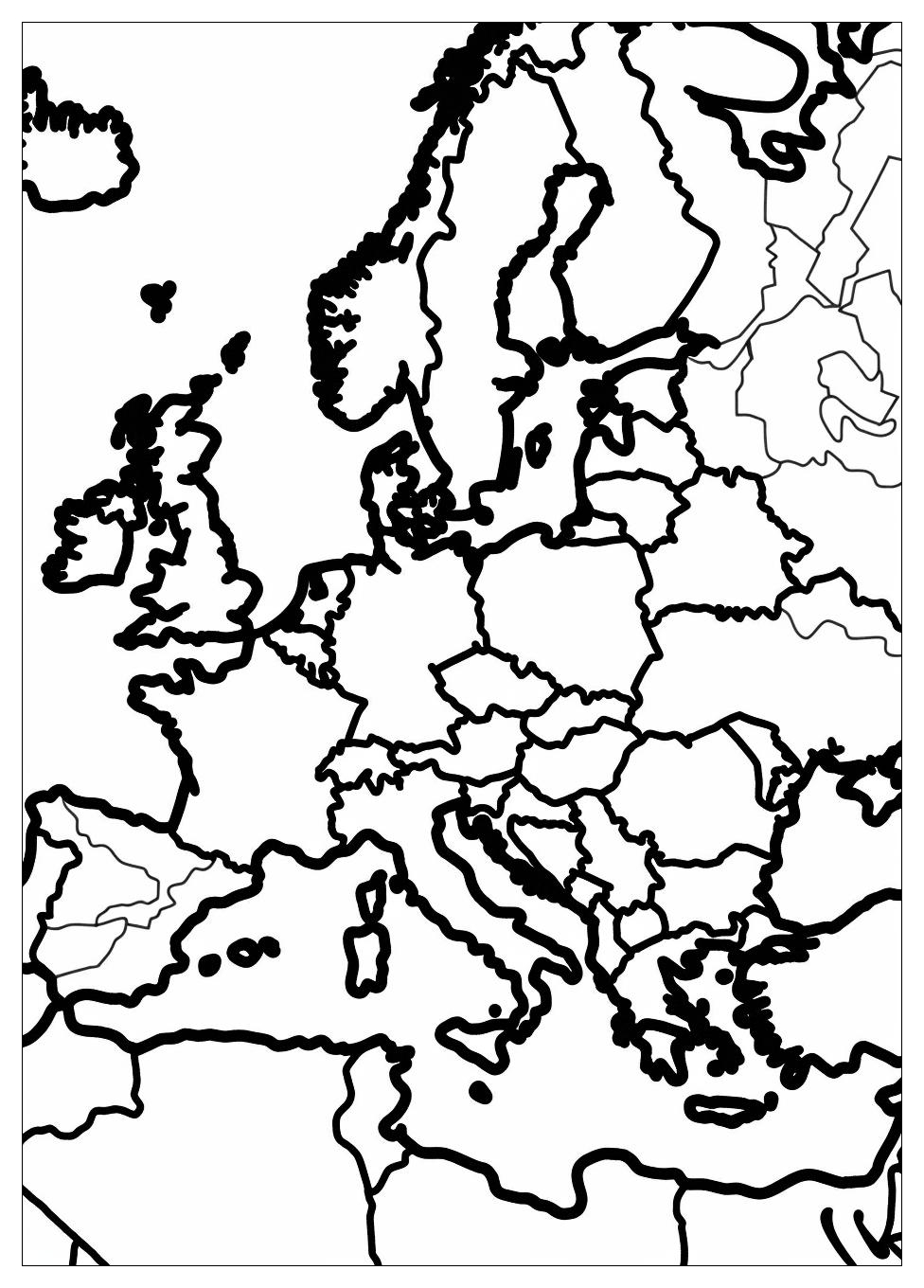 Europe Map Coloring Pages-5