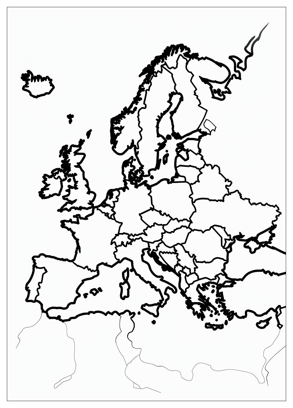 Europe Map Coloring Pages-6