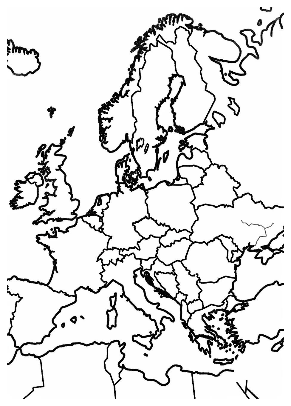 Europe Map Coloring Pages-7