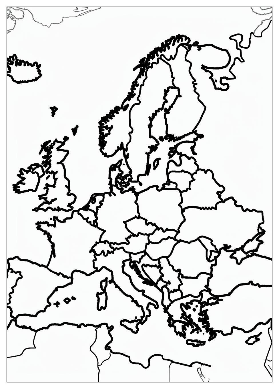 Europe Map Coloring Pages-8