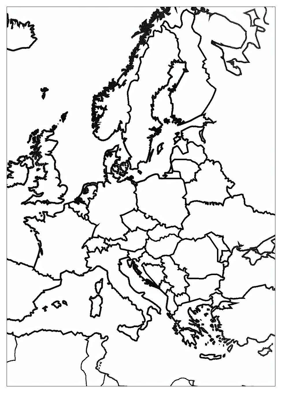 Europe Map Coloring Pages-9