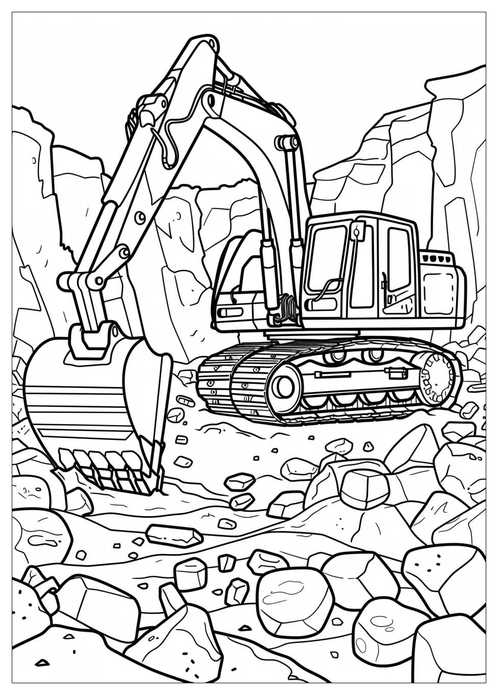 Excavator Coloring Pages-10