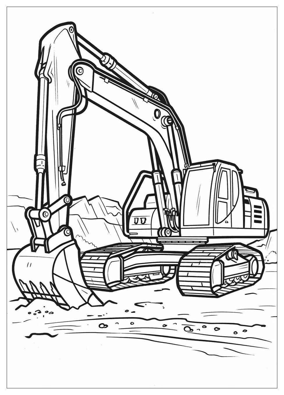 Excavator Coloring Pages-11