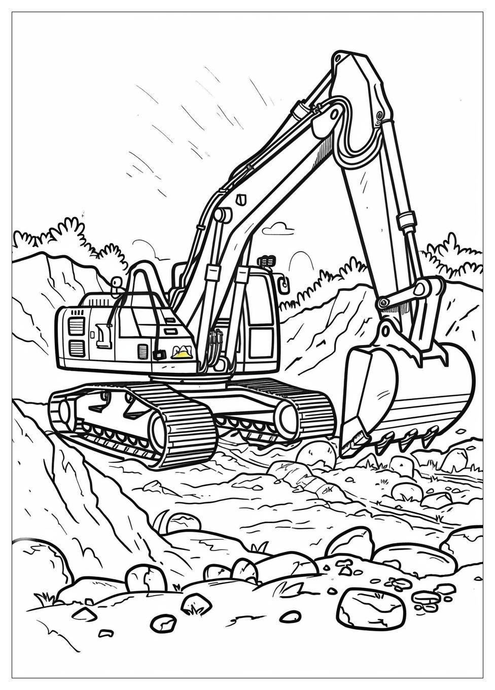 Excavator Coloring Pages-12