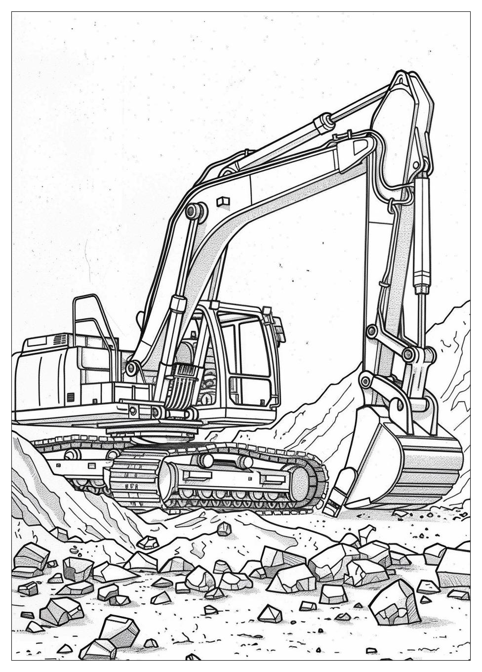 Excavator Coloring Pages-16