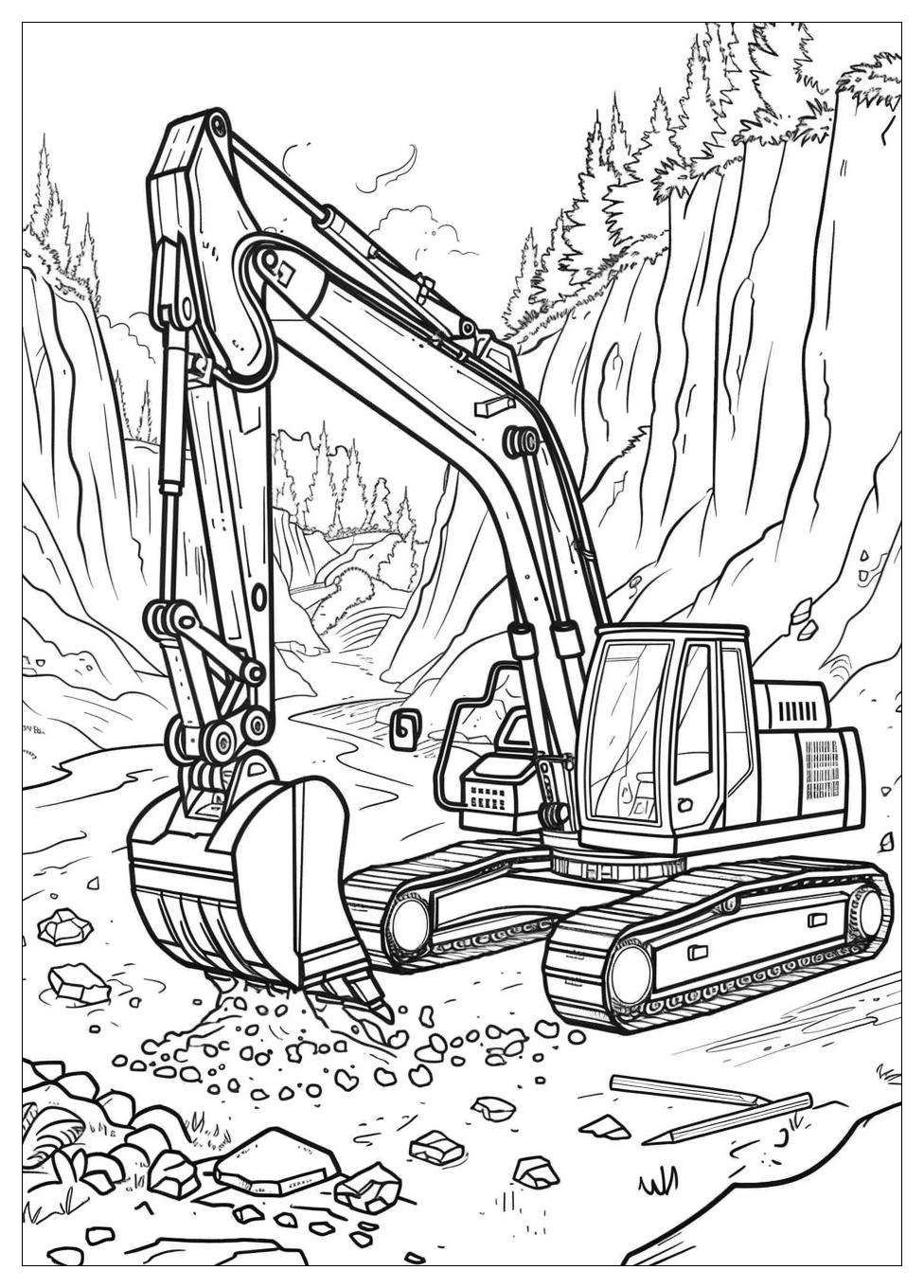 Excavator Coloring Pages-18