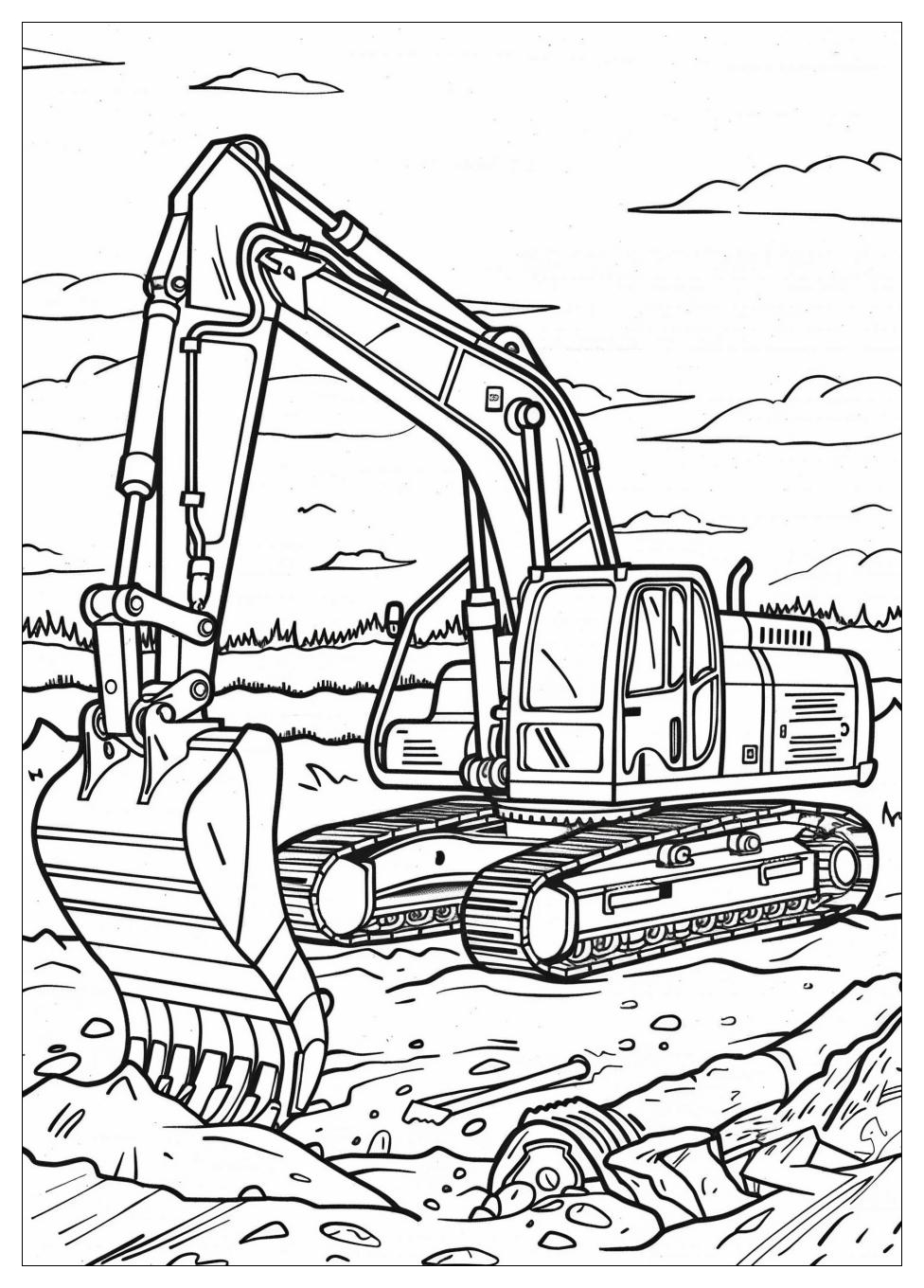 Excavator Coloring Pages-2