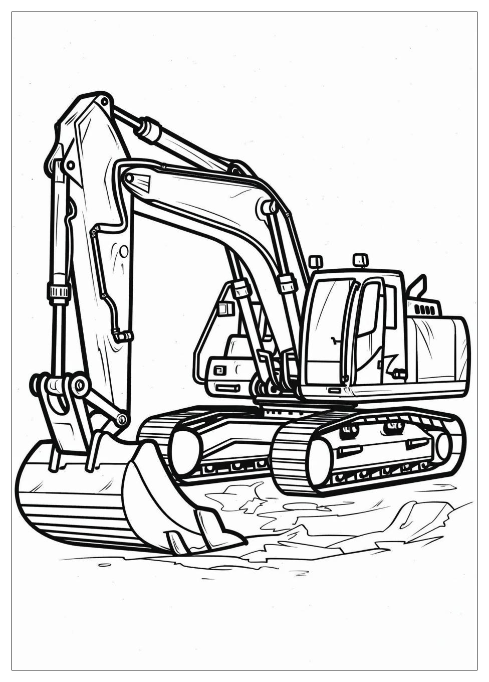 Excavator Coloring Pages-3