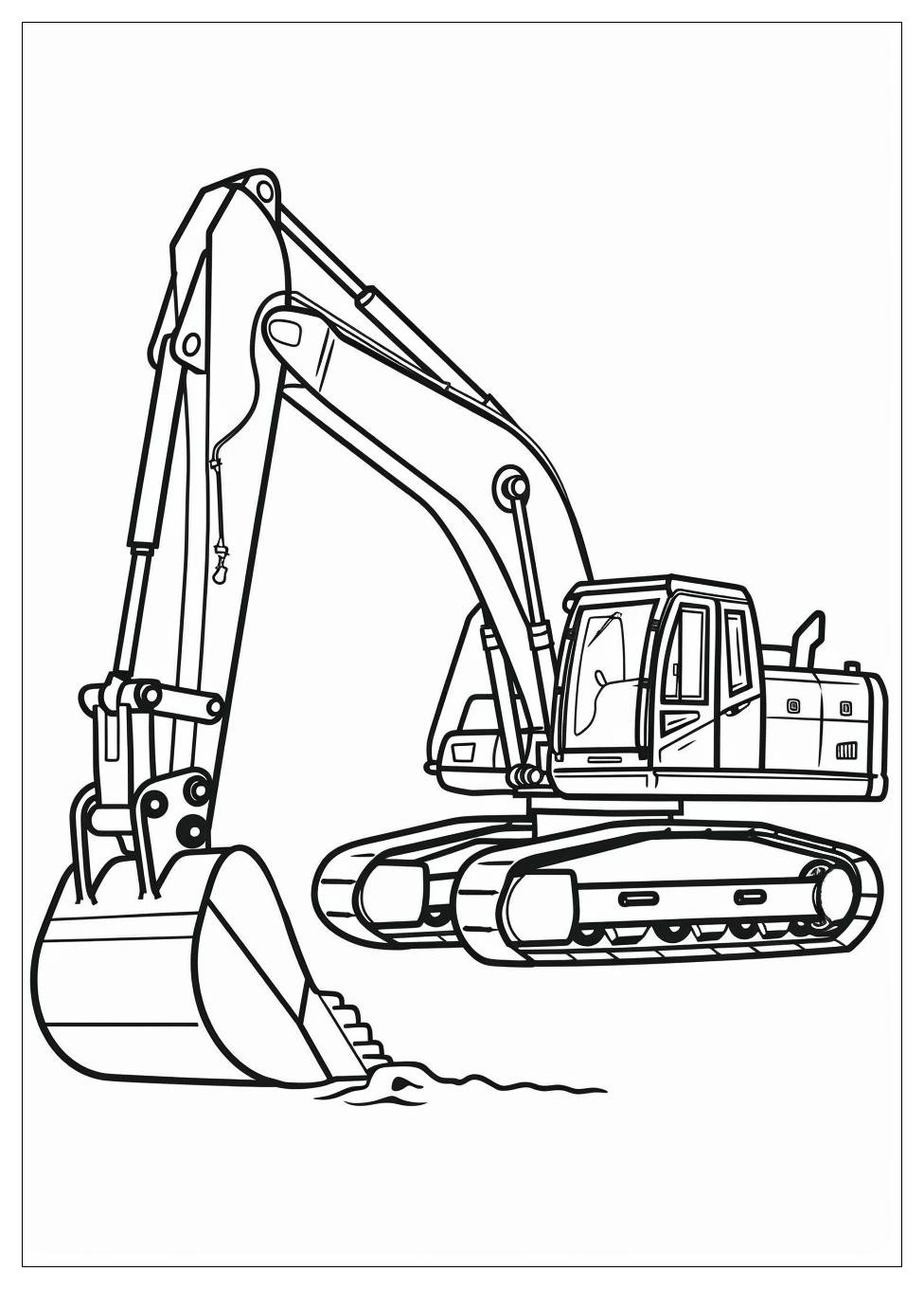 Excavator Coloring Pages-5