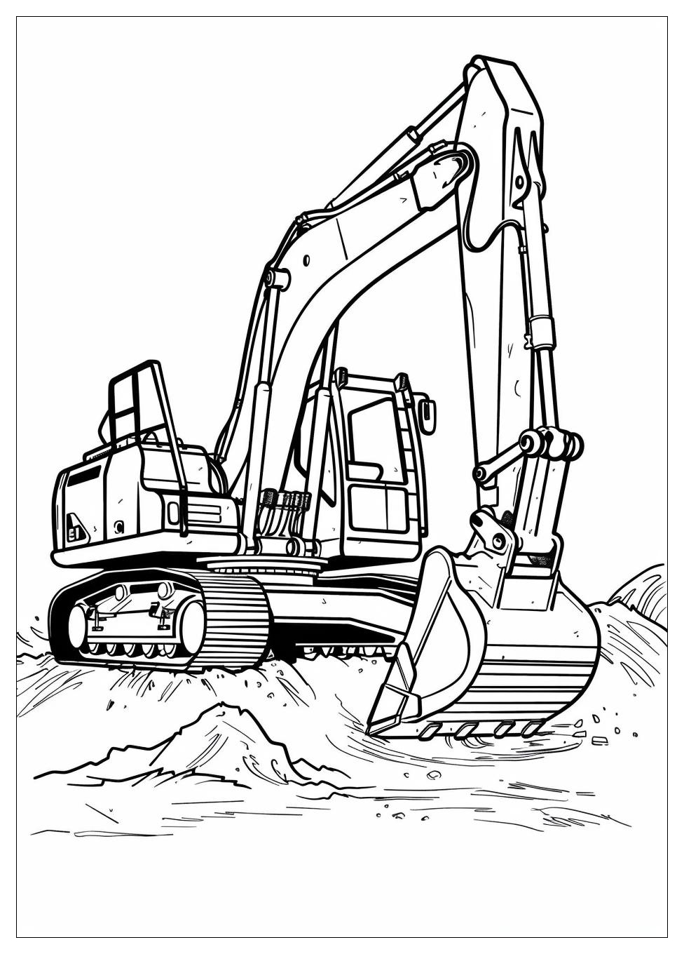 Excavator Coloring Pages-6