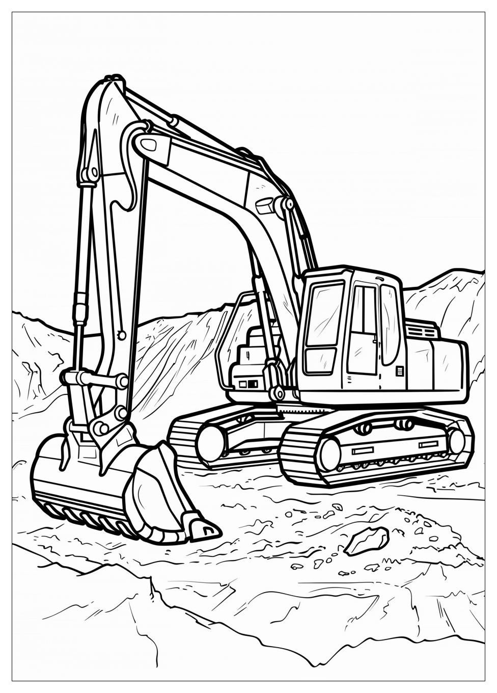 Excavator Coloring Pages-8