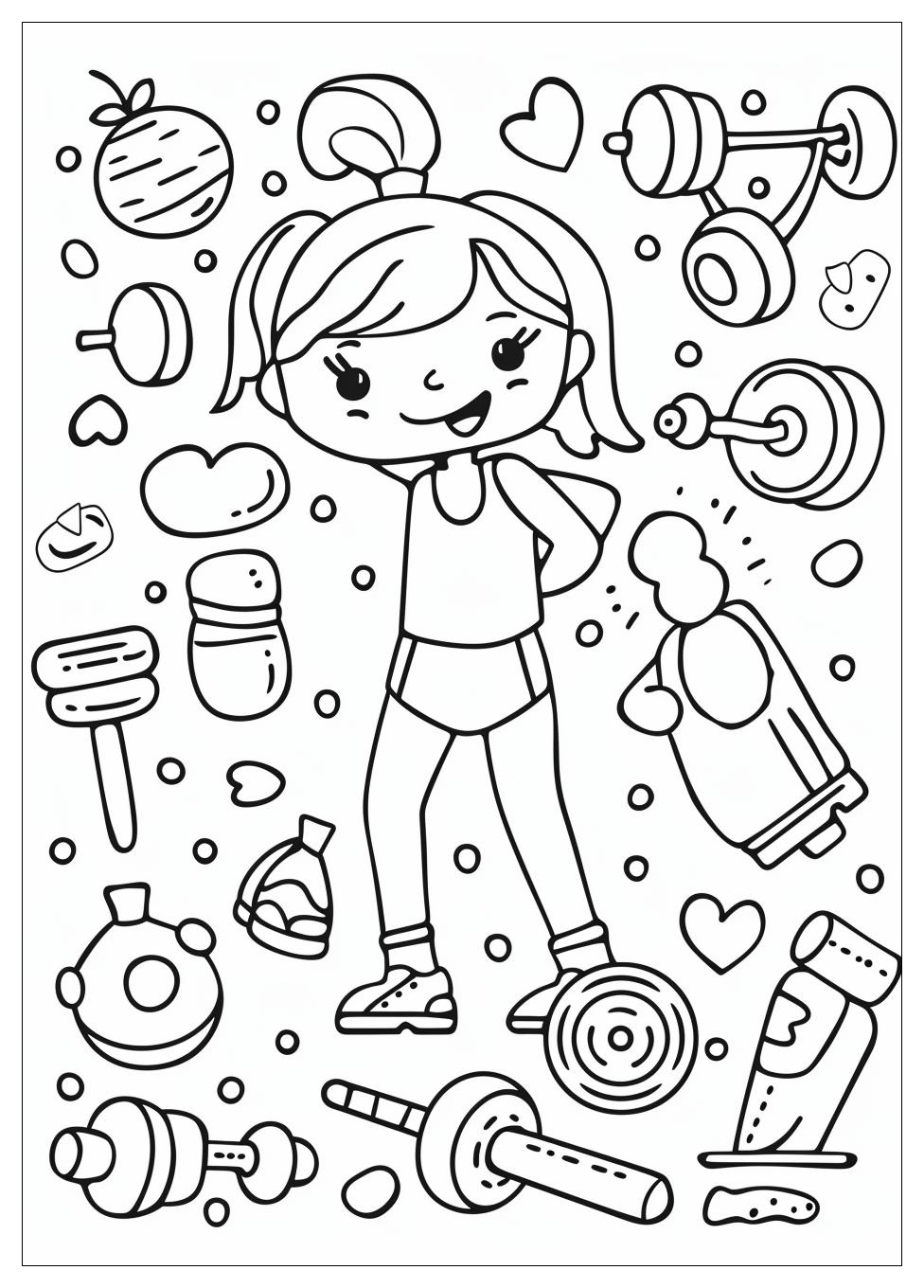 Exercise Coloring Pages-3