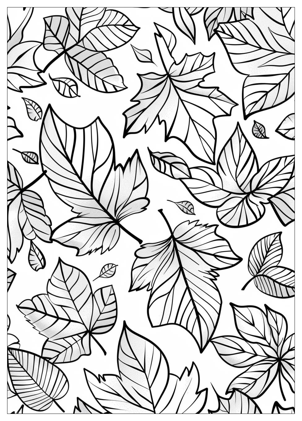 Fall Leaves Coloring Pages-1