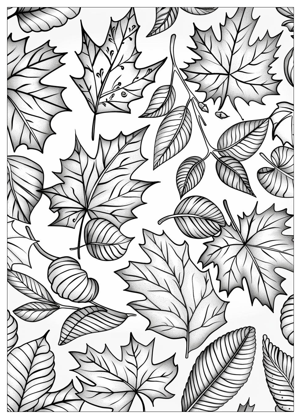 Fall Leaves Coloring Pages-17