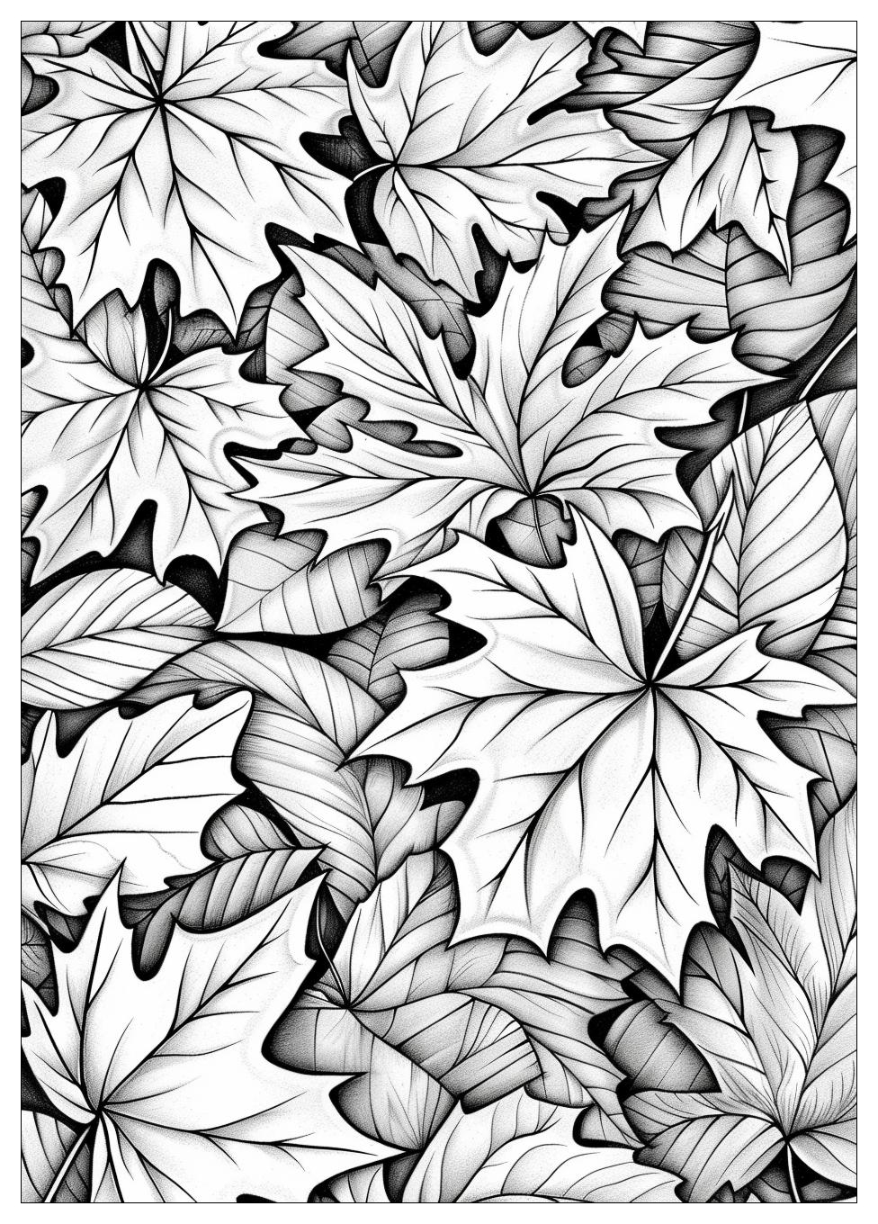 Fall Leaves Coloring Pages-19