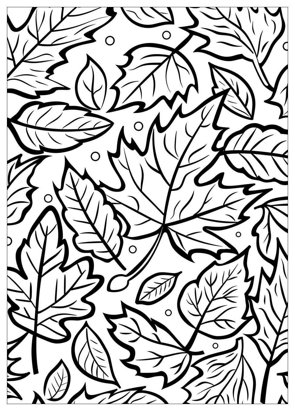 Fall Leaves Coloring Pages-6