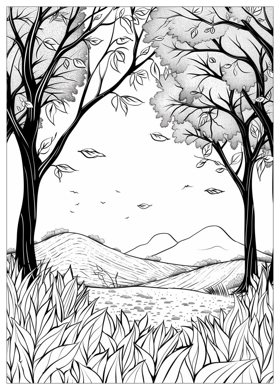 Fall Scene Coloring Pages-13