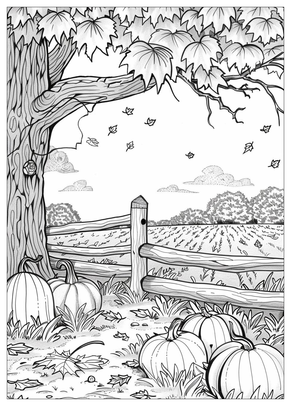 Fall Scene Coloring Pages-14