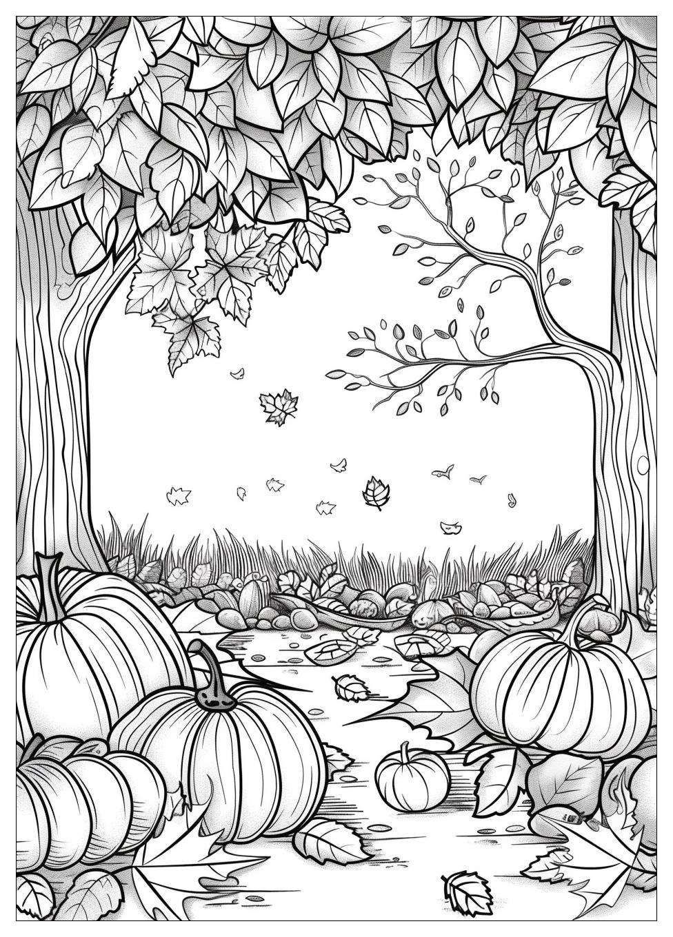 Fall Scene Coloring Pages-18