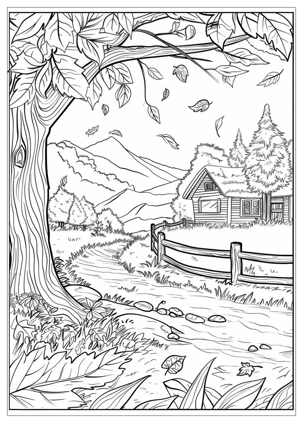 Fall Scene Coloring Pages-19