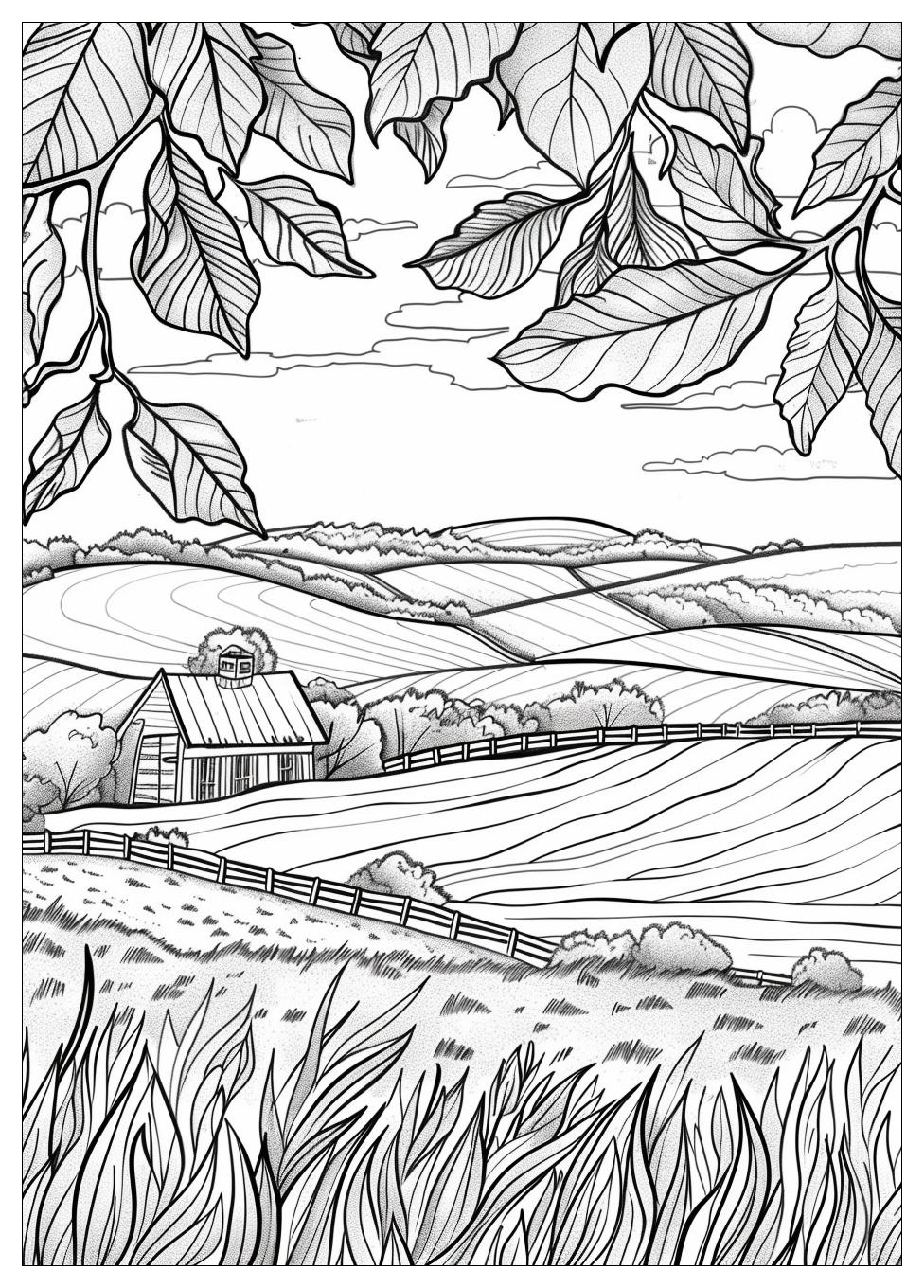 Fall Scene Coloring Pages-20