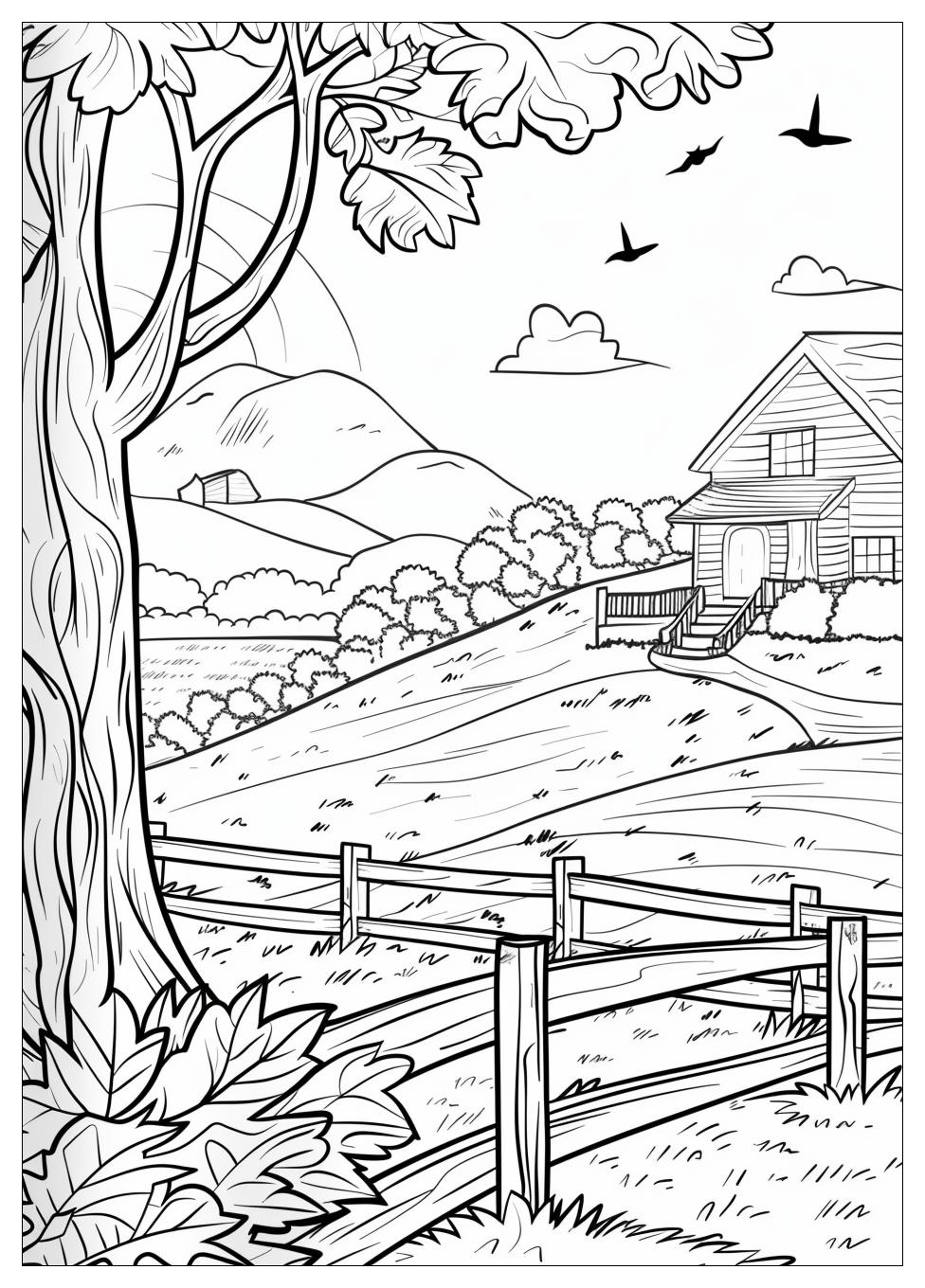 Fall Scene Coloring Pages-4