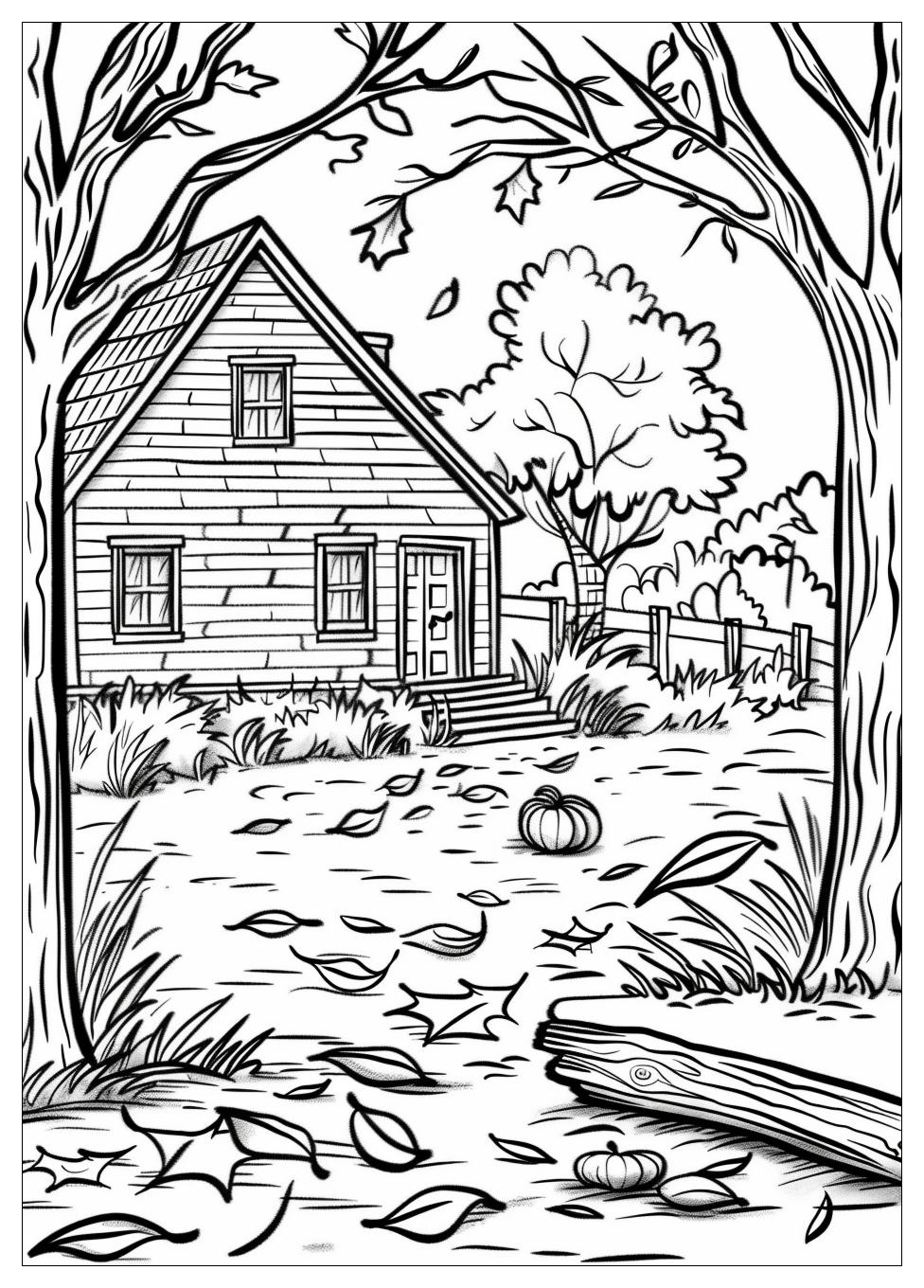 Fall Scene Coloring Pages-5