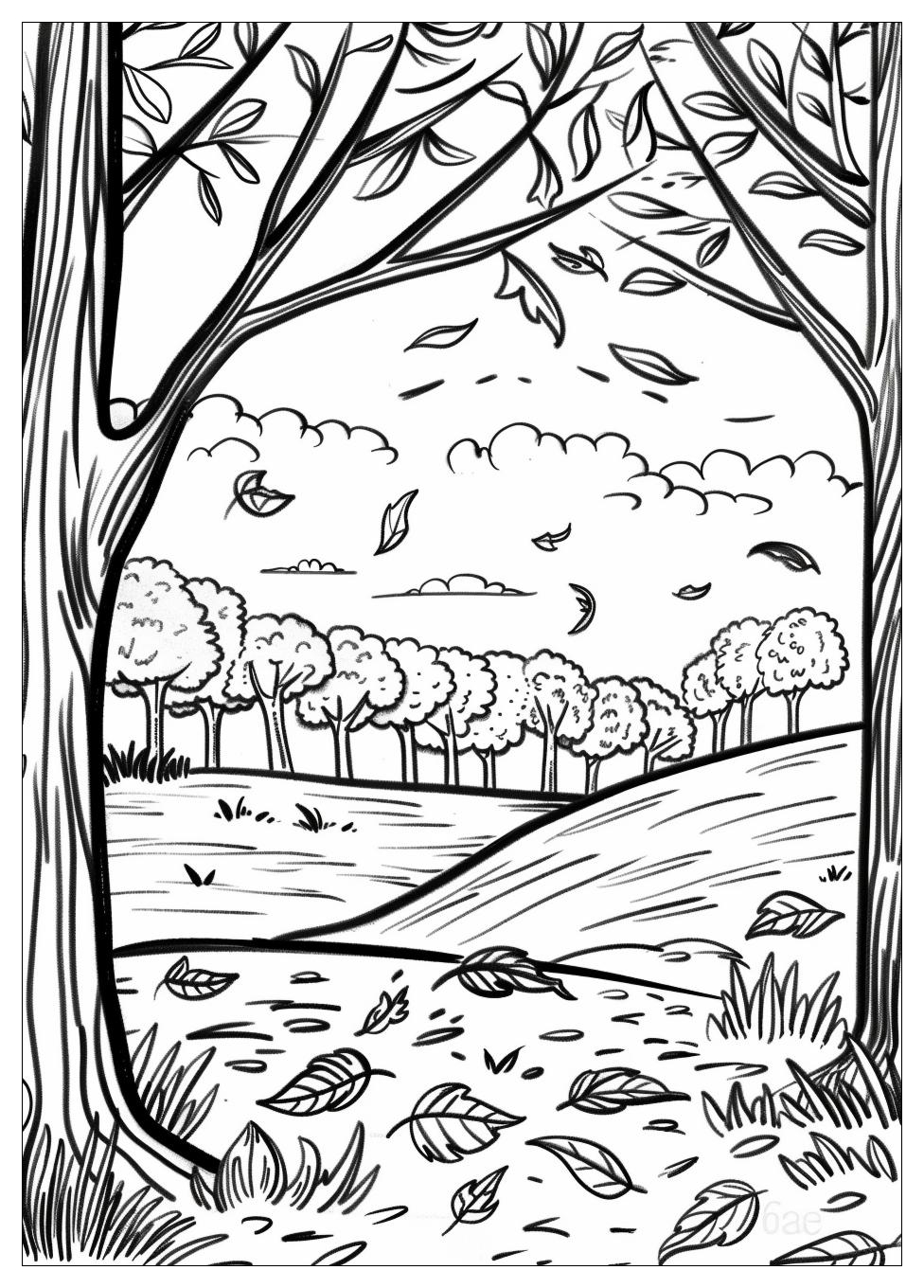 Fall Scene Coloring Pages-7