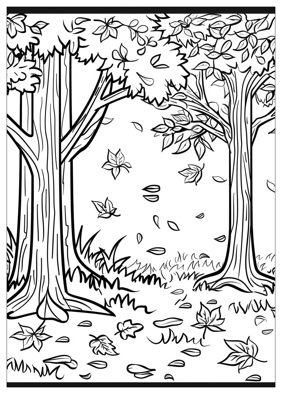 Fall Scene Coloring Pages-8